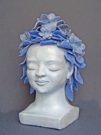 Sculpture titled "Femme fleur" by Piquet-Legall, Original Artwork