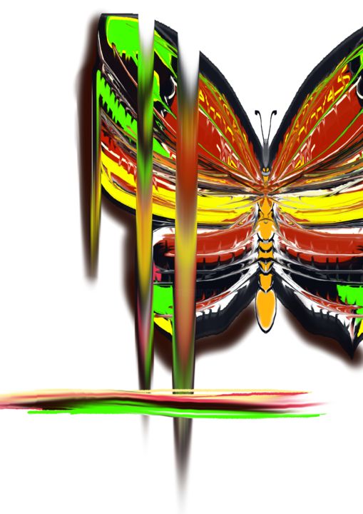 Цифровое искусство под названием "Butterfly" - Сергей Шлихтен, Подлинное произведение искусства, 2D Цифровая Работа