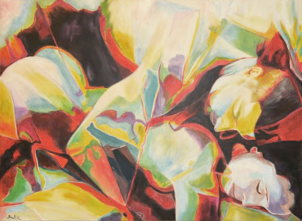 Painting titled "amore4.jpg" by Kinga Bartos, Original Artwork, Acrylic