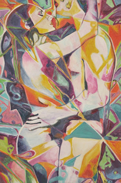 Malerei mit dem Titel "amore2" von Kinga Bartos, Original-Kunstwerk, Acryl