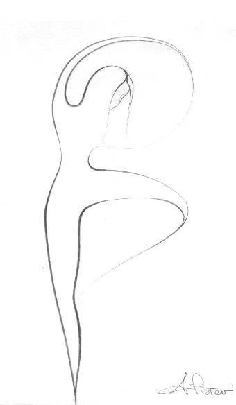 Disegno intitolato "silhouette di balle…" da Andrea Pistoni, Opera d'arte originale, Altro