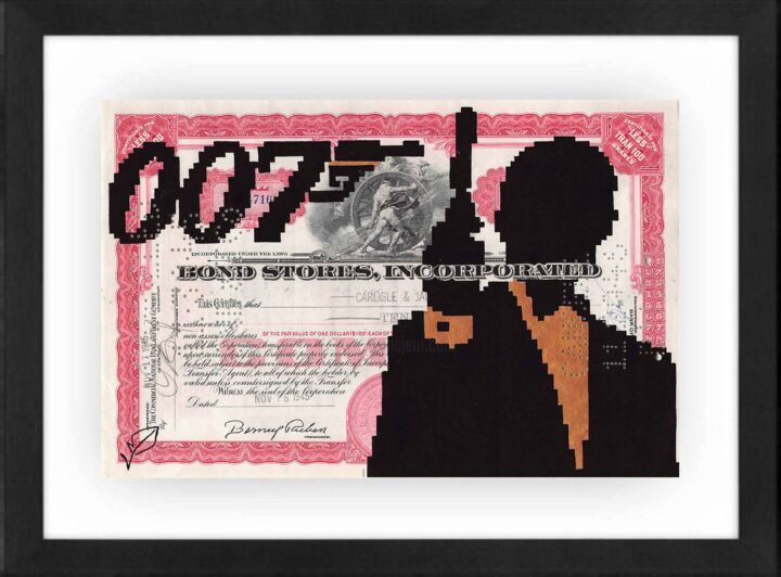 Schilderij getiteld "Bond Suit" door Pix3ln, Origineel Kunstwerk, Acryl