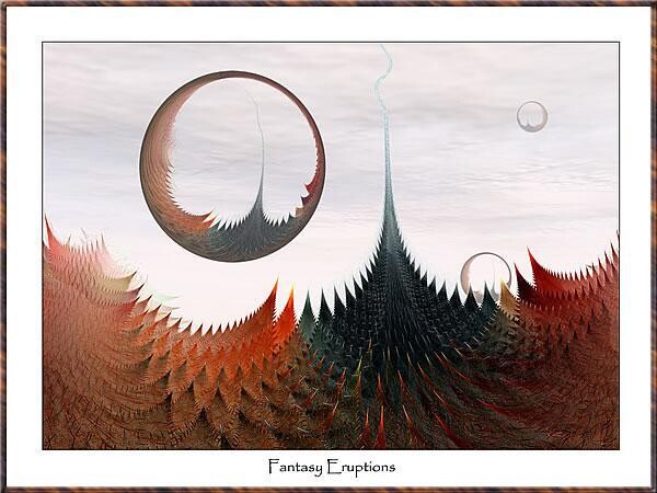 Digital Arts titled "Fantasy Eruptions" by Georg Hübner, Original Artwork