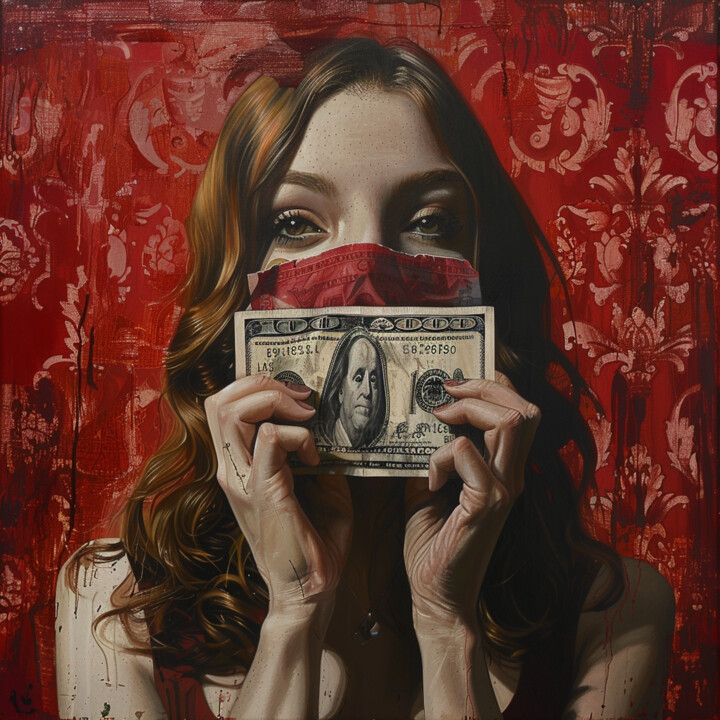 Digital Arts titled "Power of money" by Pixinxt, Original Artwork, AI generated image