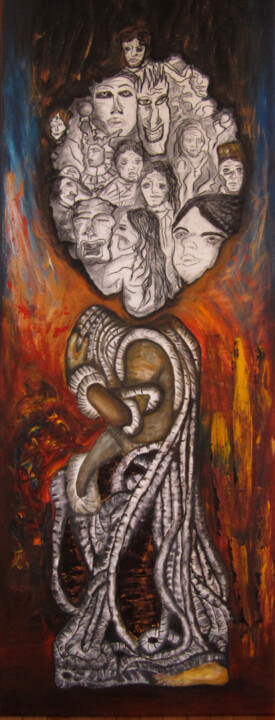 Painting titled "Demente" by Pizolik, Original Artwork, Acrylic