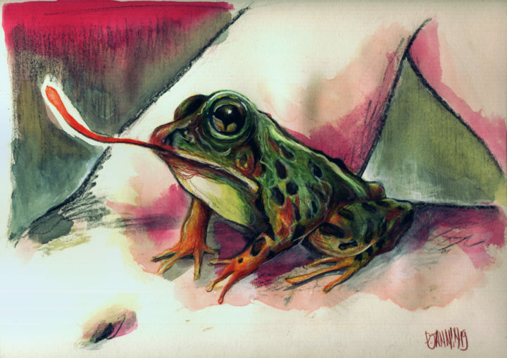 Drawing titled "I wanna be your frog" by Patrick Jannin, Original Artwork, Other