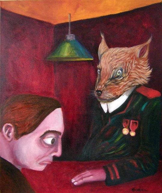 Painting titled "Ancien Combattant" by Patrick Jannin, Original Artwork, Acrylic