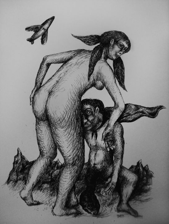 Drawing titled "La Vérité est Aille…" by Patrick Jannin, Original Artwork, Other