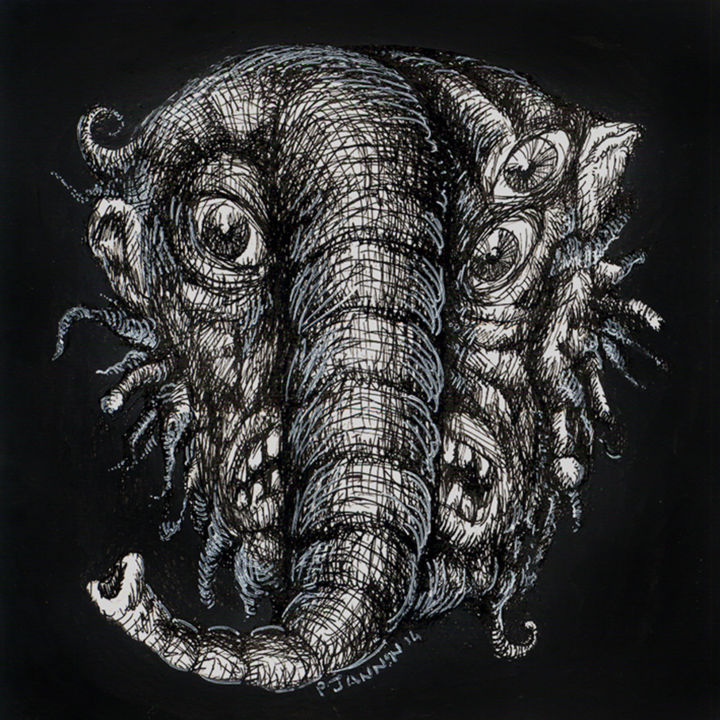 图画 标题为“Elephant” 由Patrick Jannin, 原创艺术品, 其他