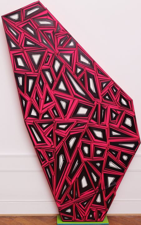 Sculpture intitulée "Menhir mystère" par Pierre-Jean Combar, Œuvre d'art originale, Acrylique