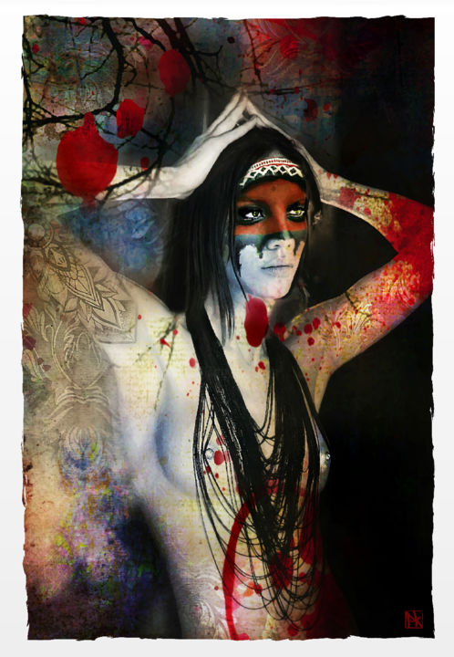 Digital Arts titled "Lila" by Pk Z, Original Art, Digital Painting