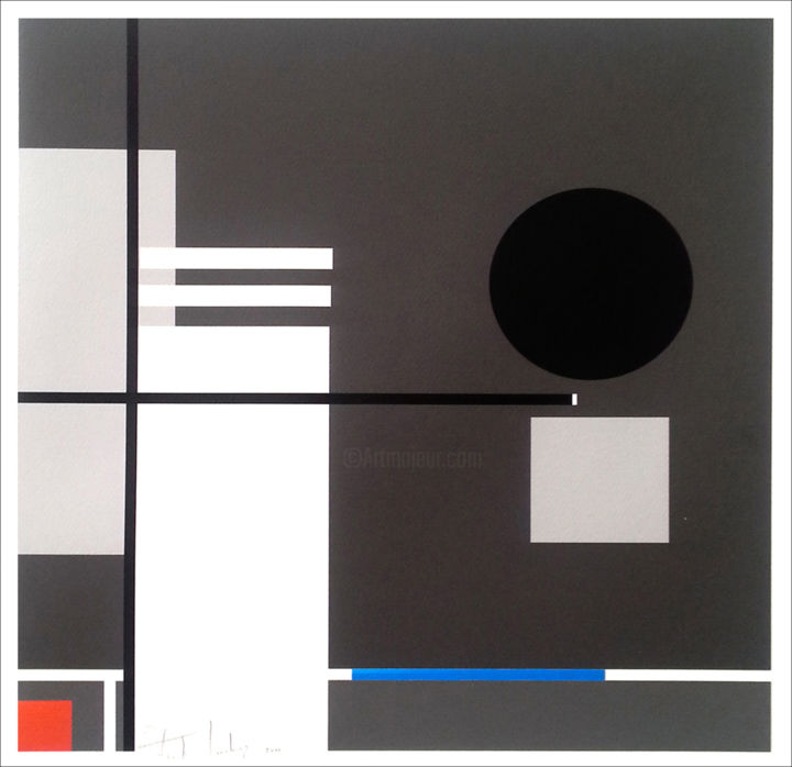 Impressões e gravuras intitulada "Cercle Noir" por Patrick Dorobisz, Obras de arte originais, Impressão digital