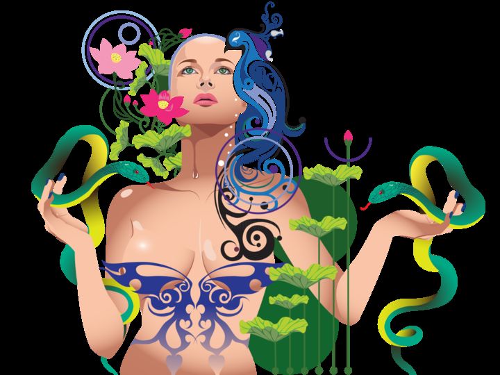 Цифровое искусство под названием "Fairy girl" - Greeshma Greeshmam, Подлинное произведение искусства, 2D Цифровая Работа