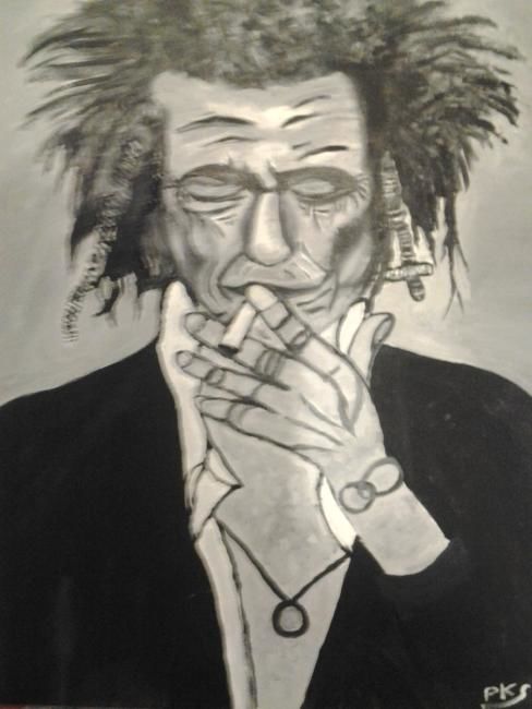 Painting titled "OLD ROCKER" by Pks, Original Artwork