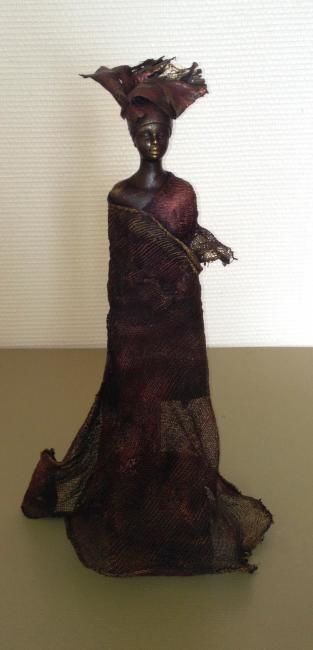 Sculpture titled "Coumba" by Audrey Lair, Original Artwork