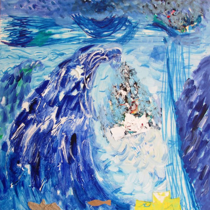 Painting titled "Perfect storm" by Plamen Russev, Original Artwork, Acrylic