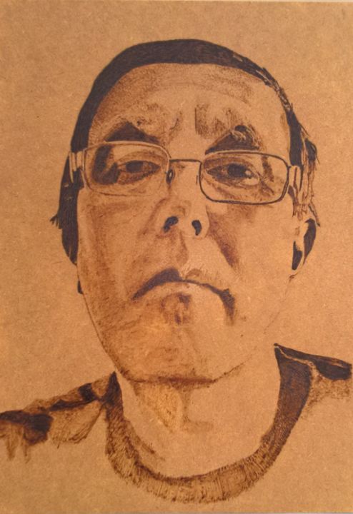 Printmaking titled "Autoportrait" by Planète Du Jeu, Original Artwork