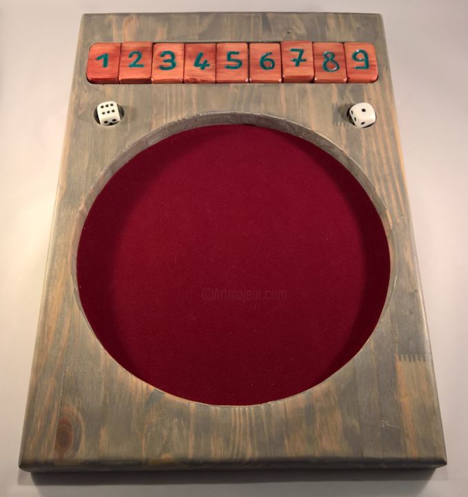 Artigianato intitolato "shut the box" da Planète Du Jeu, Opera d'arte originale, Giocattoli e giochi