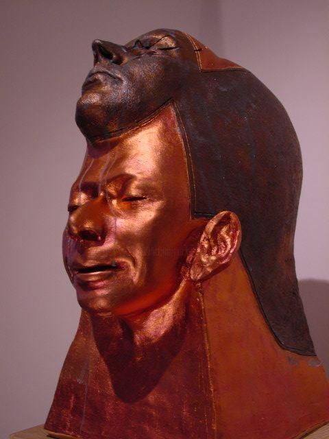 Sculpture intitulée "dominicia" par Manuel Richard (Ambassade De La Planéte Kih), Œuvre d'art originale, Céramique