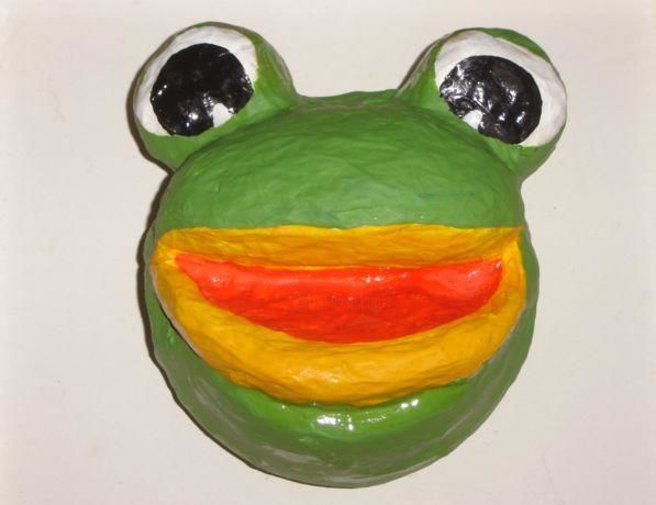 Sculpture intitulée "tête de grenouille" par La Plasticerie, Œuvre d'art originale