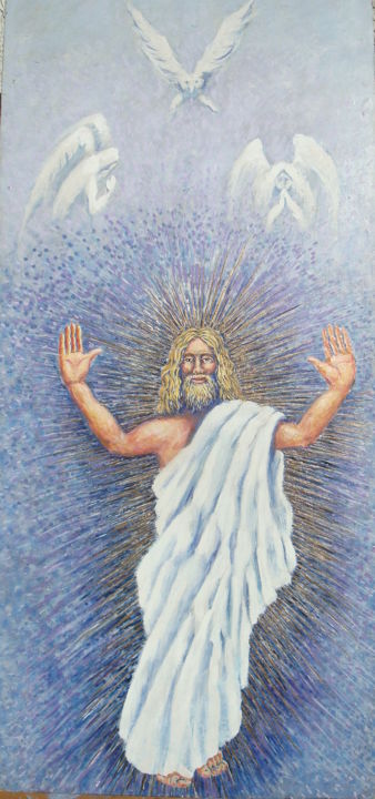 Painting titled "la transfiguration…" by Bob Du Sud, Original Artwork, Oil