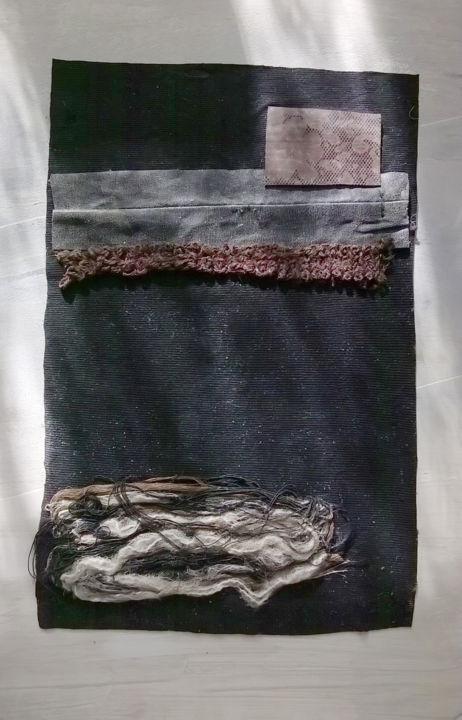Textile Art titled "Winter feild." by Natasha Platanova, Original Artwork, Fabric