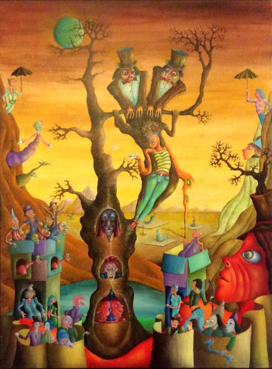 Peinture intitulée "La Belle au bois do…" par Andrei Platounov, Œuvre d'art originale, Huile