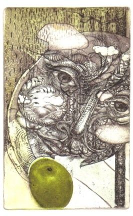 Incisioni, stampe intitolato "Morn" da Plamena Doycheva, Opera d'arte originale, Olio