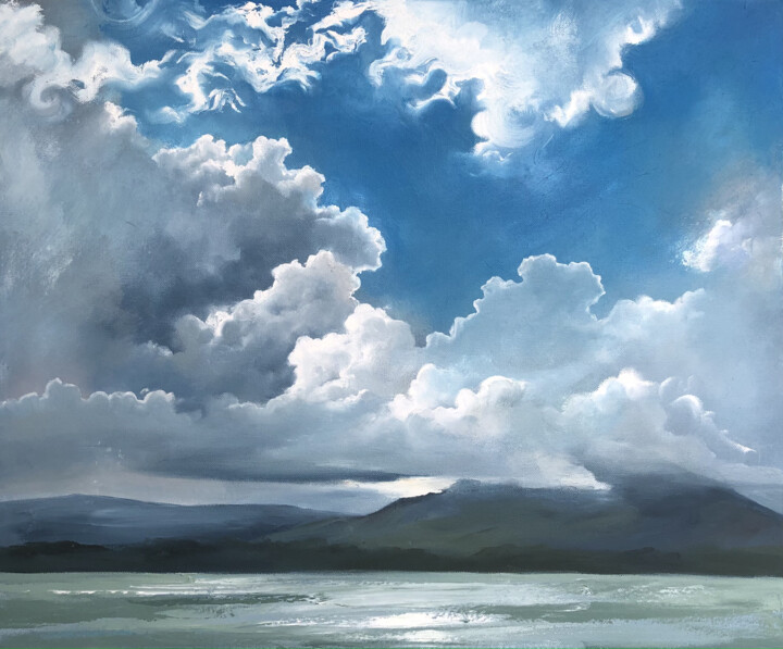 Ζωγραφική με τίτλο "Volcanic painting n…" από Полина Куприянова, Αυθεντικά έργα τέχνης, Λάδι Τοποθετήθηκε στο Ξύλινο φορείο…
