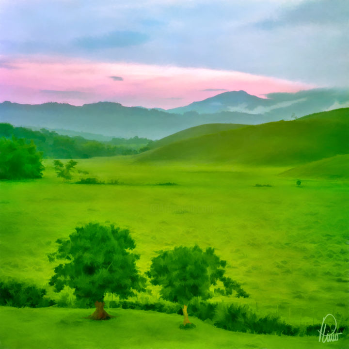 Photography titled "El Dorado Valley -…" by Plinio Carvajal, Original Artwork, Manipulated Photography