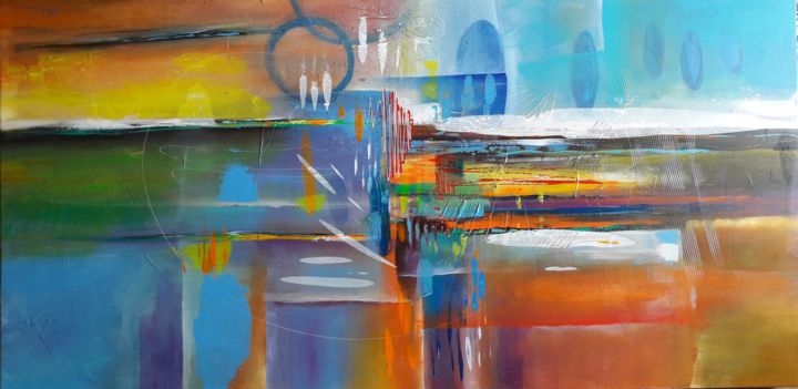 Pintura intitulada "colors 2" por Pedro Pedro Luiz Correia Dos Santos, Obras de arte originais, Acrílico