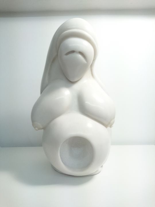 Sculpture titled "GAIA" by Pluma, Original Artwork, Stone