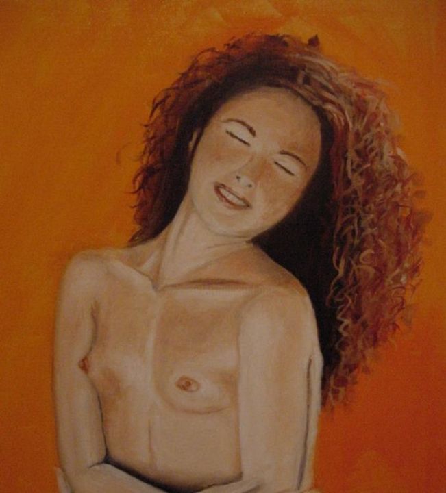 Pintura intitulada "Redhead" por Patrick Miller, Obras de arte originais