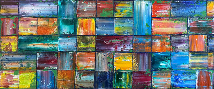 Pintura intitulada "All Squared Away" por Preston M. Smith (PMS), Obras de arte originais, Óleo