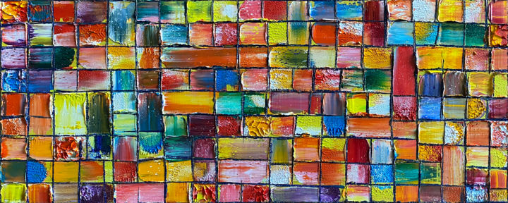 Painting titled "Taste The Rainbow" by Preston M. Smith (PMS), Original Art, Oil