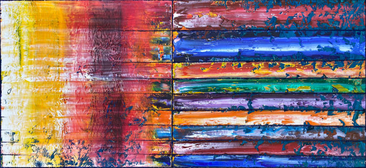 Painting titled "End Of The Rainbow" by Preston M. Smith (PMS), Original Art, Oil