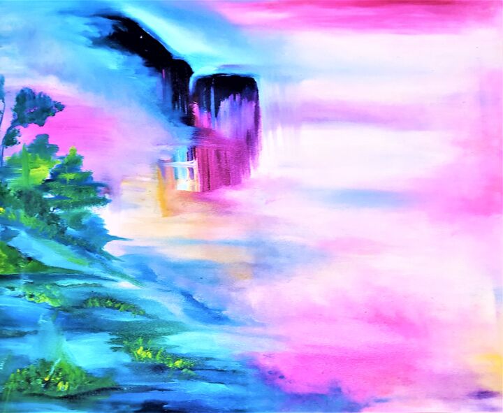 Картина под названием "Radiance abstract l…" - Prosto Nastasya, Подлинное произведение искусства, Масло Установлен на Деревя…