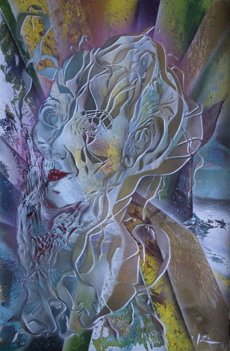 "Structure et sensua…" başlıklı Tablo Poasson tarafından, Orijinal sanat, Sprey boya