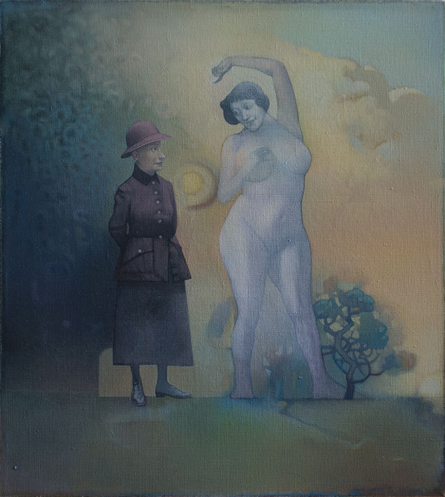 Картина под названием "la sanction" - Alexei Pakhomov, Подлинное произведение искусства, Масло