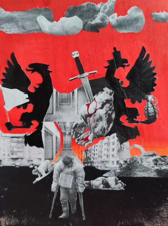 Collages getiteld "The Russian Soul" door Poeta Immortalis, Origineel Kunstwerk, Collages
