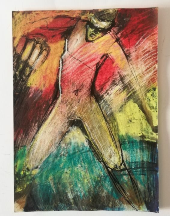 Drawing titled "cold water" by Bojana Sindjic Antonijevic, Original Art, Acrylic