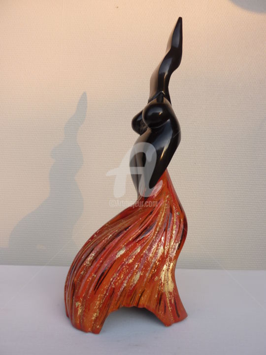 Sculpture intitulée "flamenco" par Didier Poisson, Œuvre d'art originale, Pierre