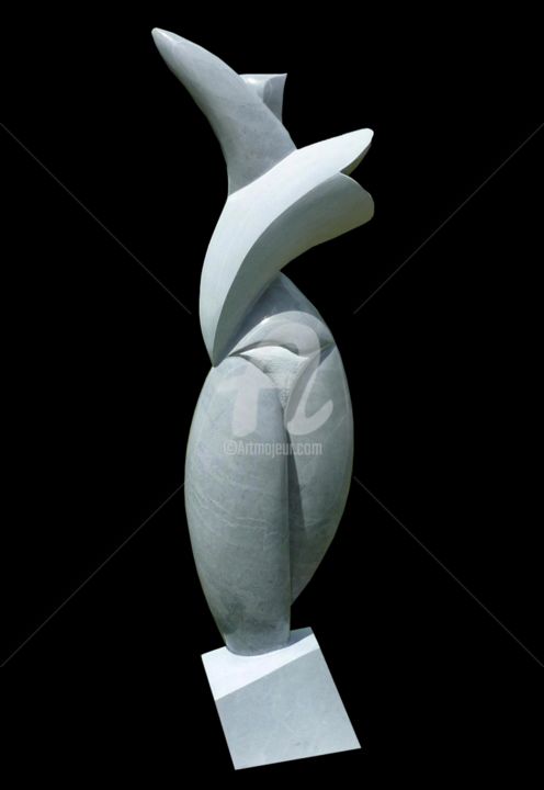 Sculpture titled "Océane" by Didier Poisson, Original Artwork, Stone