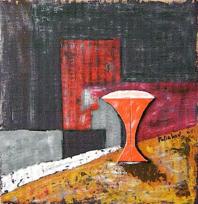 Картина под названием "Red glass" - Andrey Poliakov, Подлинное произведение искусства,