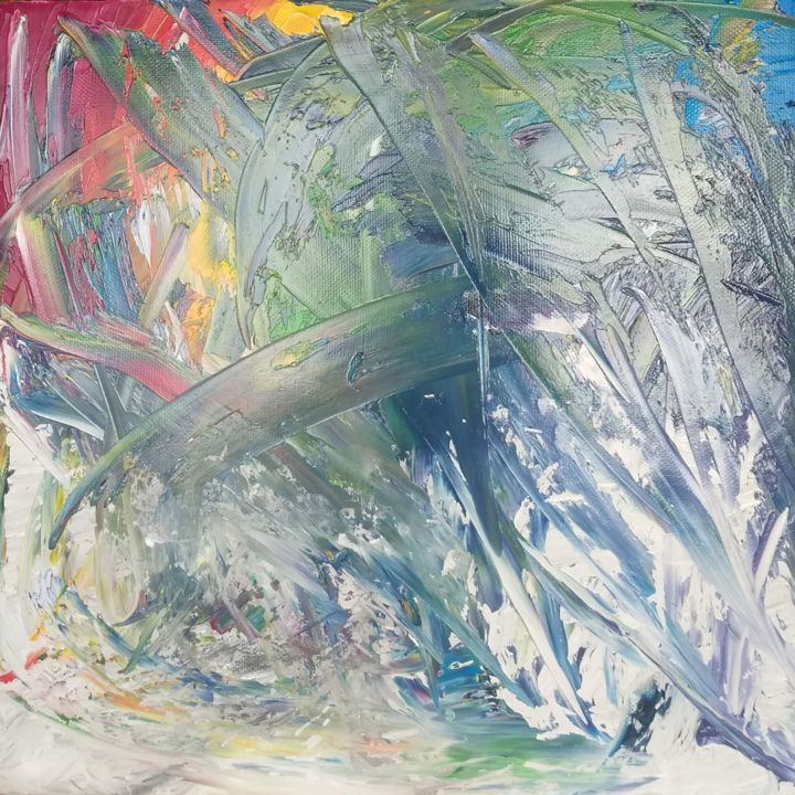 Картина под названием "The Life" - Polina Zueva, Подлинное произведение искусства, Масло Установлен на Деревянная рама для н…