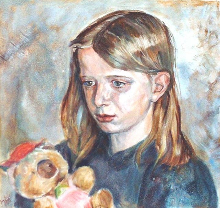 Painting titled "alina" by Polina Jivov, Original Art, Oil