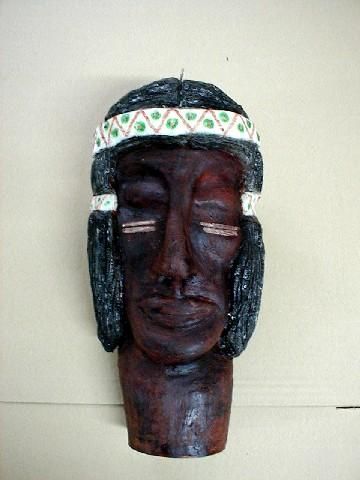 Sculpture titled "indio" by Officina Das Velas, Original Artwork, Other