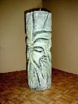 Skulptur mit dem Titel "rosto" von Officina Das Velas, Original-Kunstwerk, Andere