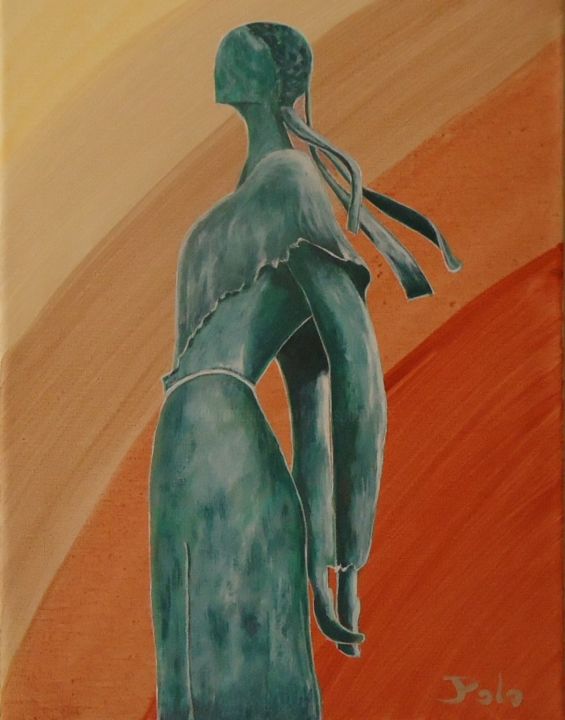 Painting titled "POSE" by Polo'S Paintings, Original Artwork, Acrylic