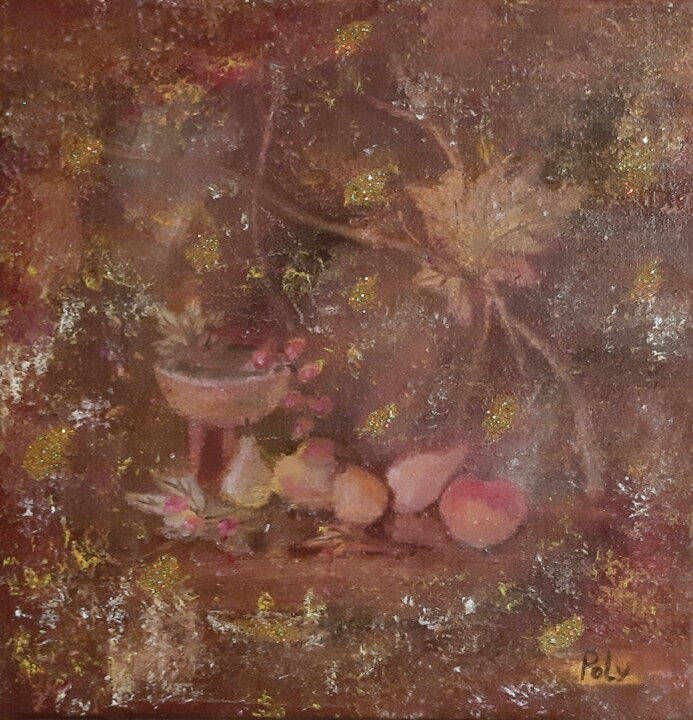 Painting titled "Autumn still life" by Poly, Original Artwork, Oil